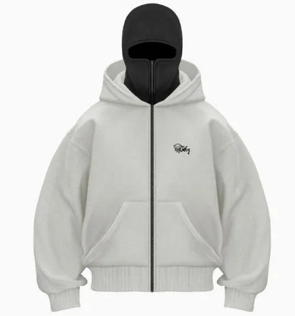 Ninja jacket 2025 new model hot sale upper and lower double-head zipper POG GHB print niche design new model
