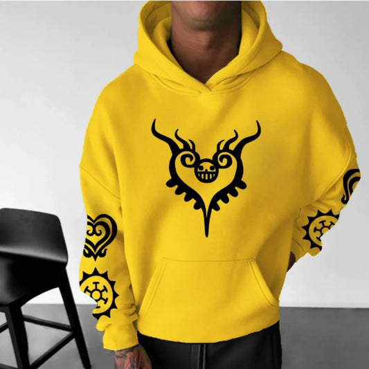 ONE PIECE Men's Hoodie Sweater Heart Pirates Japanese Anime Summer Autumn Boy Children's Long Sleeve Y2k Parent-Child Pack