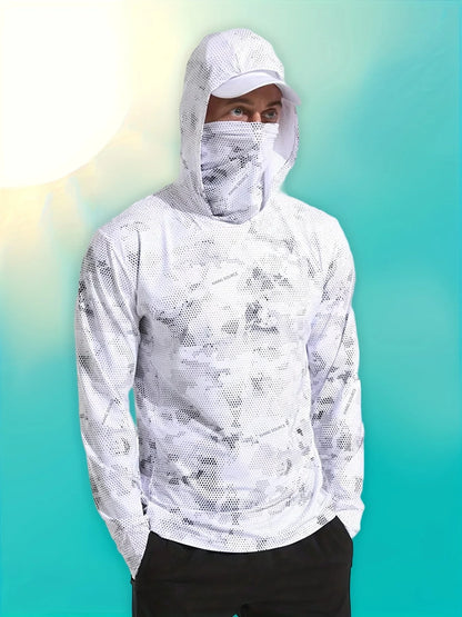 Fishing Hoodie Men Long Sleeve Quick Dry Breathable Clothing Uv Protection Outdoor Fishing T-shirt fishing clothes