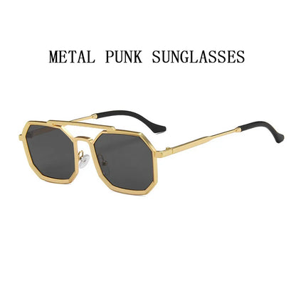 Metal Punk Square Sunglasses For Men Luxe Vintage Steampunk Sunglasses Women Trendy Retro Fashion Glasses Gafas De Sol Hombre