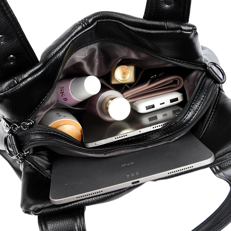 100% Genuine Leather Women Handbag Fashion Girls Top-Handle Bucket Bag Soft Cowhide Female Shoulder Bags Women Crossbody Bag Sac