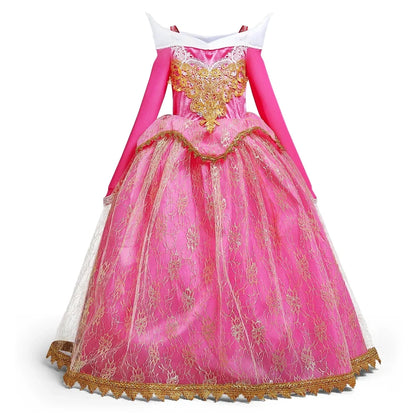 Kids Princess Dress Variety Set for Girl Cosplay Halloween Birthday Party Costume Gown 2-8Y Vestido Girls Birthday Gifts
