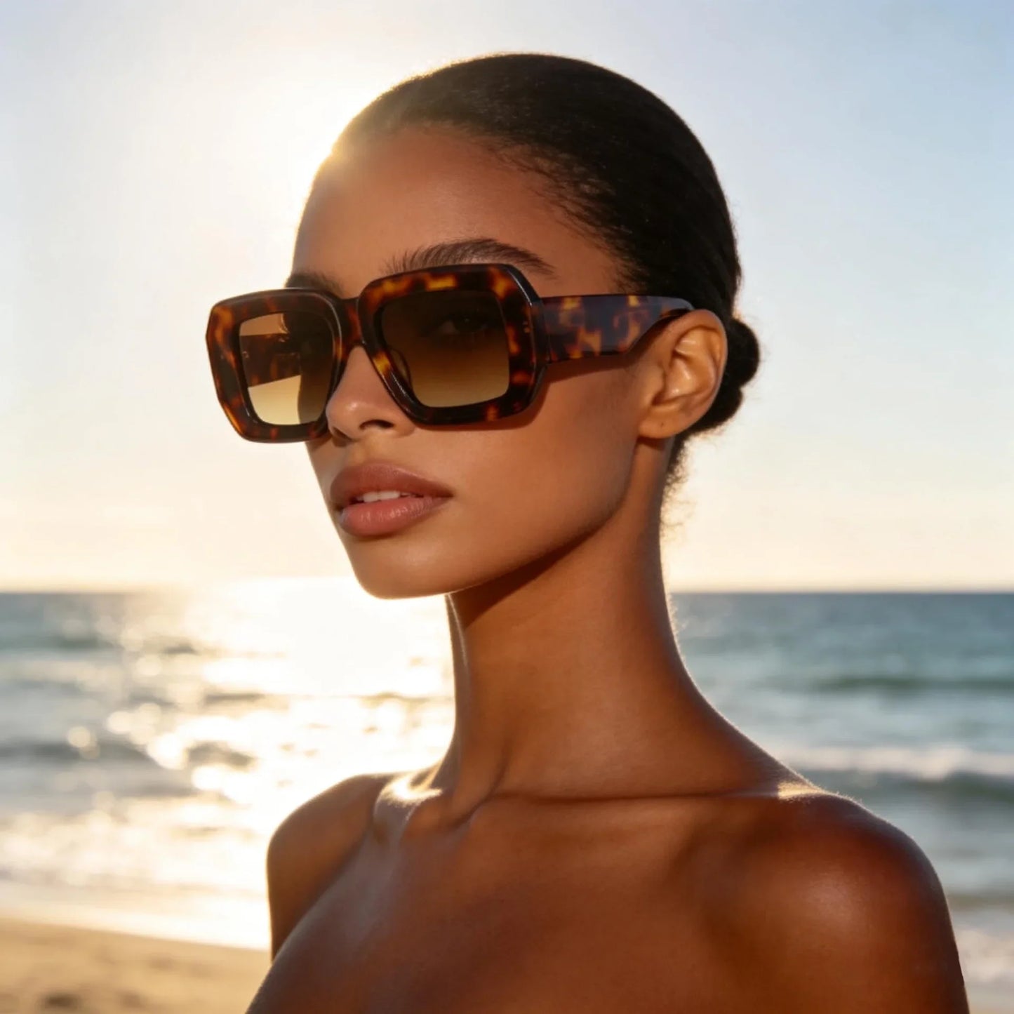 2026 Fashion Men Polarized Sunglasses High Quality Acetate Retro Square Women Sun Protection UV400 Sunglasses Customized Logo