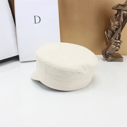 Brand Designer New Winter Embroidery Letter Baker Boy Straw Caps Purple Newsboy Caps Thick Warm Flat Cap Chapeau Homme