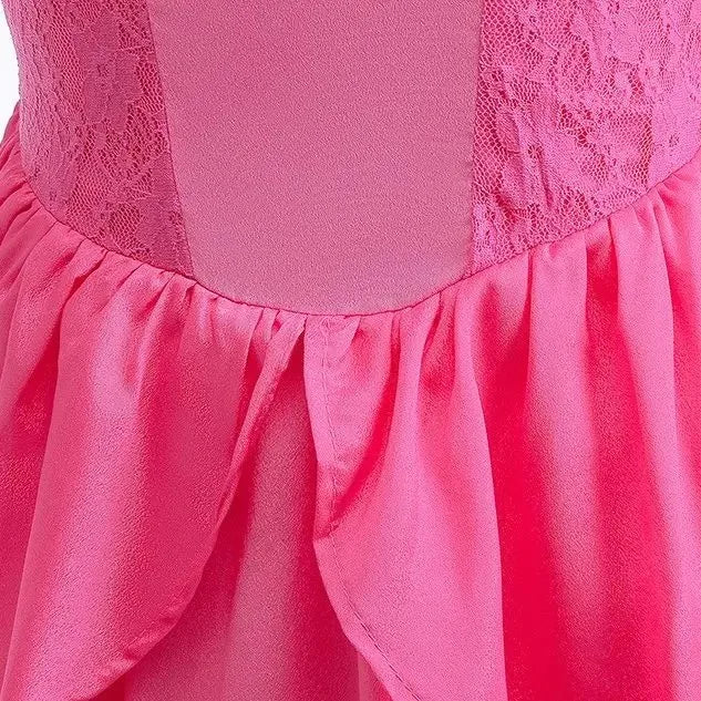 Halloween Peach Girl Peach Cosplay Dress Up Princess Game Role Play 4 Yrs Kid Final Level Peach Costume Movie Elegant Party 2-10