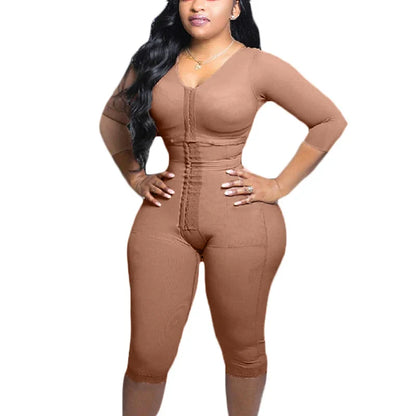 Fajas Colombianas Full Body Support Arm Compression Girdle Women's Shapewear With Built In Bra Corset Slimming Sheath Flat Belly