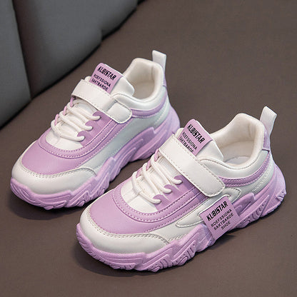 Kids Sports Shoes for Girls Boys Children Running Sneakers PU Soft School Casual Shoes Classic Fashion Anti-skid Spring Autumn