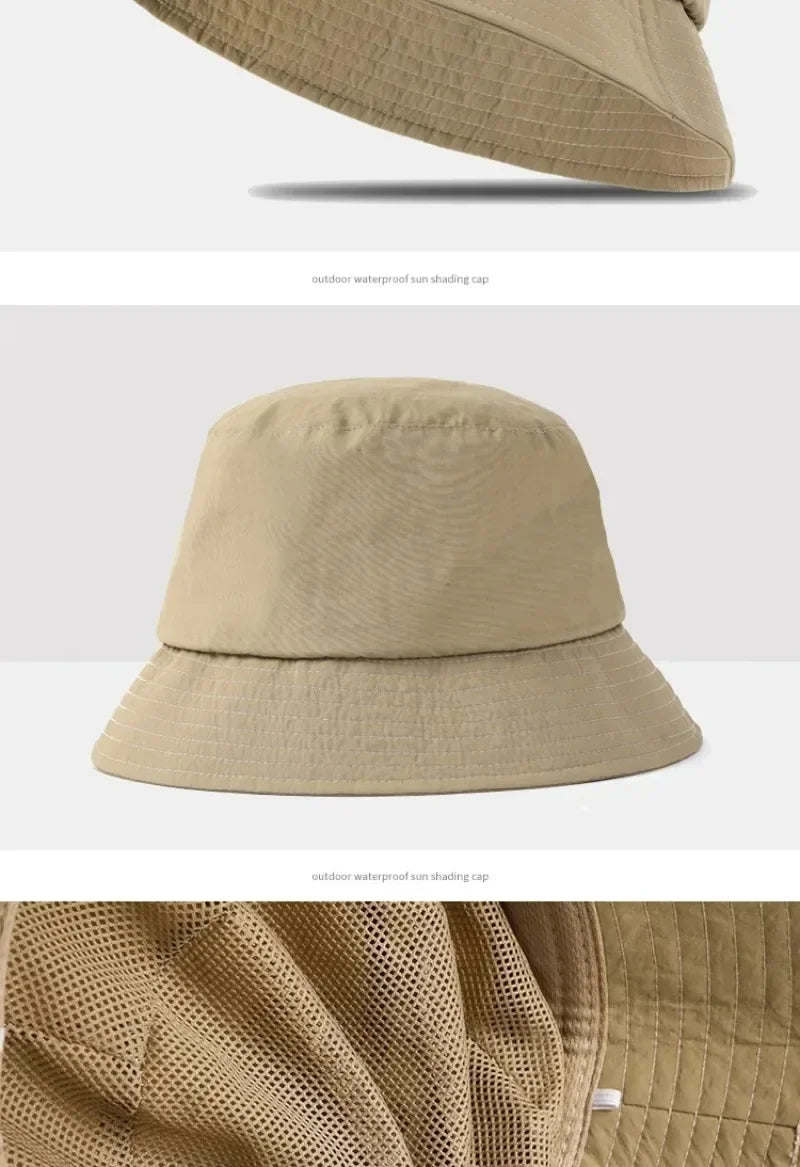 Waterproof Large Size XL62cm Sun Hat Men Women's Sunscreen Mountaineering Big Head Circumference Summer UV Protection Bucket Hat