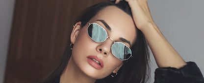 Retro Small Polygon Polarized Sunglasses Women Metal UV400 Sun Glasses Men Anti-Glare UV400 Goggles Driving Eyewear
