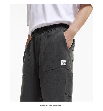 Men Pants Pineapple Texture Lumber Workwear Loose Straight Knit 2026 Summer Casual Style Soft Comfy Daily Top