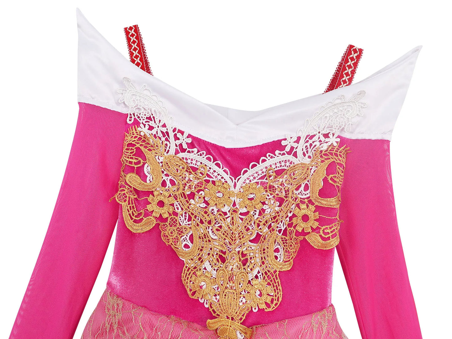 Sleeping Beauty Aurora Princess Dress Cosplay Off Shoulder Kids Gifts Fancy Halloween Party Girl Baby Lace Dress Set