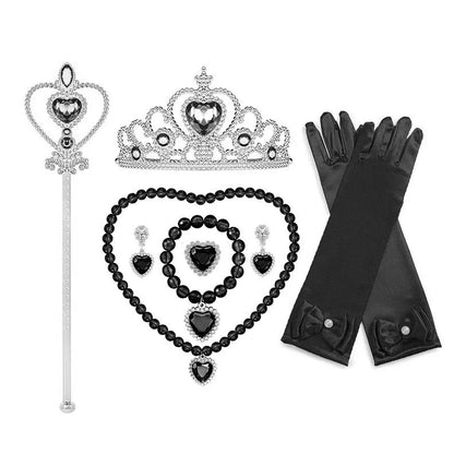 Halloween Maleficents Costume for Girls Evil Queen Dress Up Costumes Witch Devil Black Tulle Mesh Princess Dress Cosplay Clothes