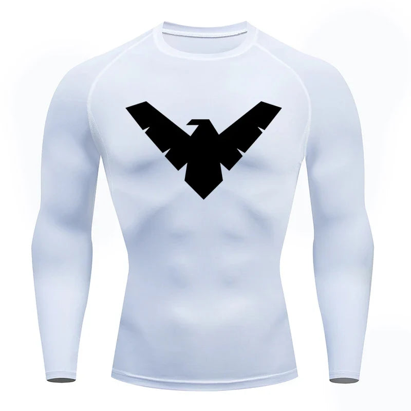 Summer Short Sleeve Compression Shirt Men Sports Top Running T Shirt Quick Dry Gym Workout Clothing Sun Protection Long Sleeve