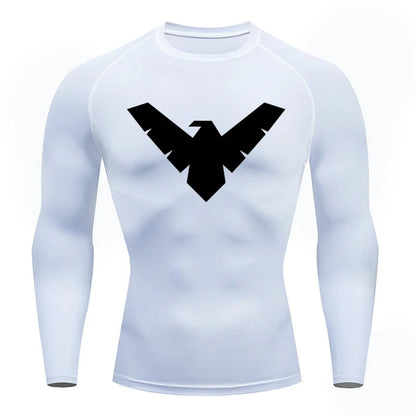 Summer Short Sleeve Compression Shirt Men Sports Top Running T Shirt Quick Dry Gym Workout Clothing Sun Protection Long Sleeve