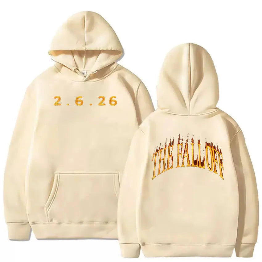 The Fall Off New Album 2.6.26 Print Hoodie Men Women Fashion Fleece Oversized Sweatshirt Hip Hop Clothing Pullover Hooded