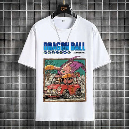 2026 Summer Dragon Ball Z Summer Trendy Short Sleeve Loose Fit T-Shirt Collaborative Release Bird Mountain Memorial Anime Goku