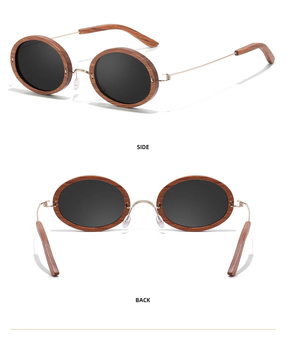 Wooden Aduit Sunglasses Brazilian rosewood Handmade Polarized Glasses Mirror Coating Lenses Eyewear With Gift Box 2103