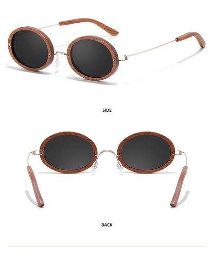 Wooden Aduit Sunglasses Brazilian rosewood Handmade Polarized Glasses Mirror Coating Lenses Eyewear With Gift Box 2103