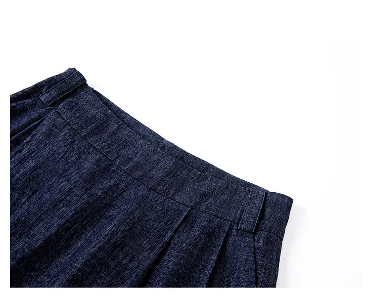 Women's Washed Jeans Baggy Skirt Pants Ladies 2026 Spring Summer Casual High Waist Vintage Denim Pants Woman Clothes M9809