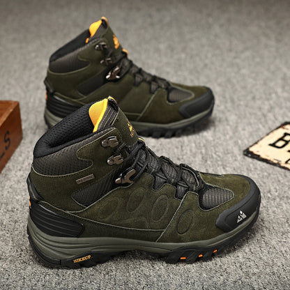 High-Top Men Hiking Boot Winter Outdoor Shoes Lace-Up Non-slip Outdoor Sports Casual Trekking Boots Man Waterproof Suede