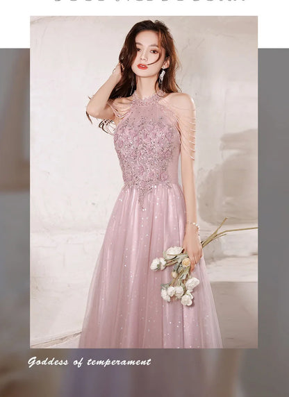 Luxury High Quality Pink Evening Dress 2026 For Prom Birthday Socialite Senior Specical Vestidos Party Dress For Women