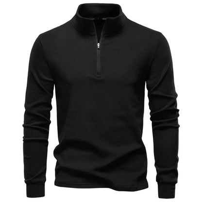 New Men Solid Color Zipper Soft Shell Sweatshirt Long Sleeve Breathable Warm Pullover Casual Streetwear Jacket‌