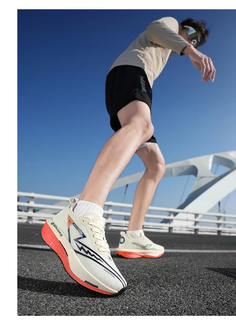 Running Shoes Carbon Board Profession Marathon Men Sports Breathable Lightweight Women's Comfortable Athletic Nonskid Sneakers
