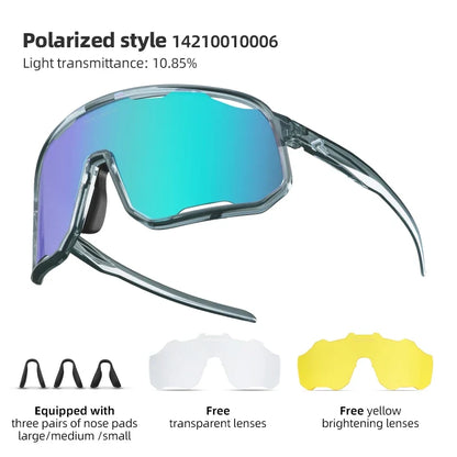 Cycling Glasses Goggles Polarized/Photochromic Sunglasses Sport Big frame Eyewear UV400 Sun Protection with 2 Lens