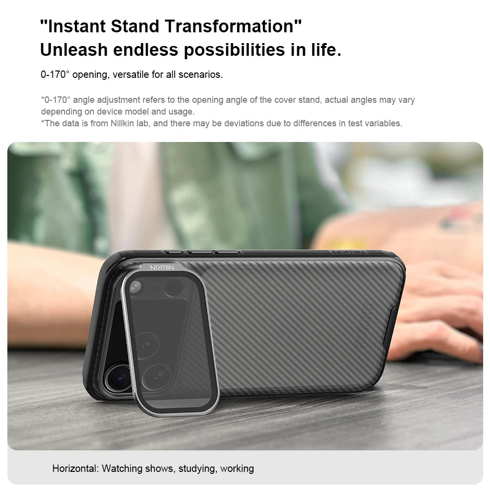 iPhone 17 Pro Max / 17 Pro Case CamShield Prop Camera Cover Transparent Stand Protection Back Cover Phone Case