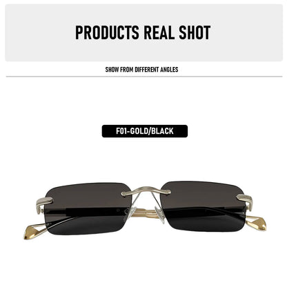 2026 Rimless Sunglasses Women Vacation Sunscreen New Square Sunglass Men Brand Design Fashion Glasses Shades Lentes De Sol Mujer