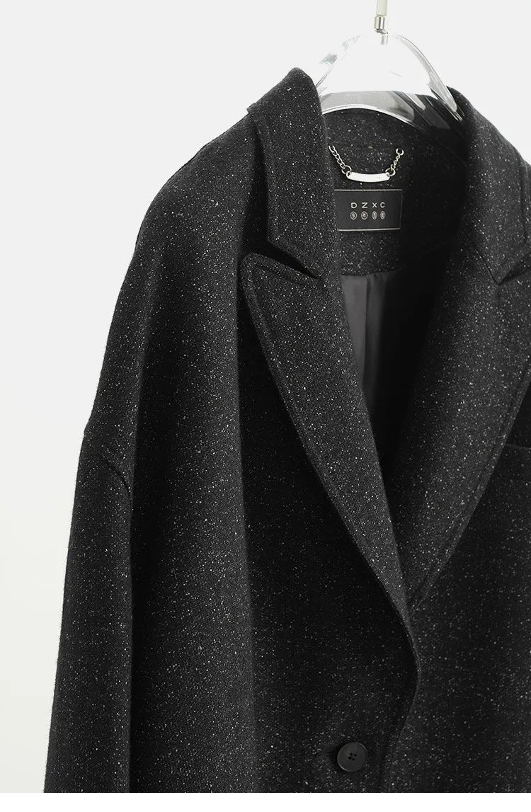 Tweed Fabric! Women's New 2025 Woolen Tweed Blazer, Long-Sleeved Slim-Fit Suit
