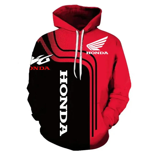 Hoodie Streetwear Fashion Honda Logo 3D Print Men's Hooded Sweatshirt Large Size Outdoor Sport Clothing Honda Racing Suit