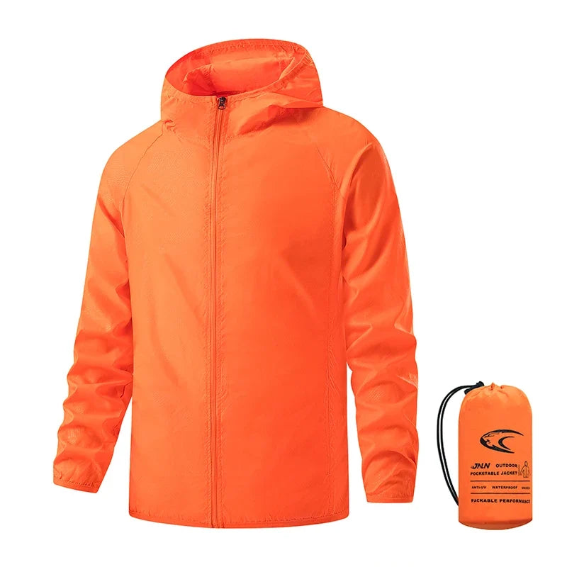 Men's Women's Waterproof Hiking Jackets Quick Dry Sun Protective Windbreaker Unisex Camping Climbing Outdoor Rain Coat