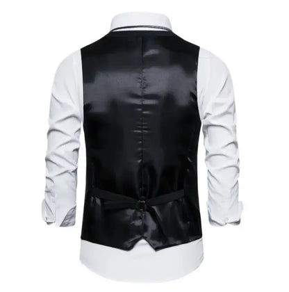 Blue Suit Vest, Men's Business Sleeveless Vests Jacket, Asian size S-6XL, Wedding Party Waistcoat, Red Purple Black Gray