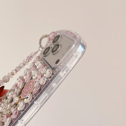 Rhinestone Hand bag Lollipop Design Phone Case For iPhone 17 Pro Max 16 15 14 13 Pro Max 15 14 16 Plus 17Air Fashion Trend Case