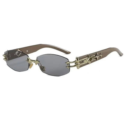 2026 New Fashion Eyewears Men Women Frameless Beveled Sunglasses Unisex Gradient UV400 Luxury Brand Sun Glasses Gafas De Sol