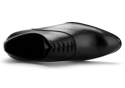 Full-Grain Leather Formal Derby Shoes for Men Daily Wear Business Oxford Dress Shoes