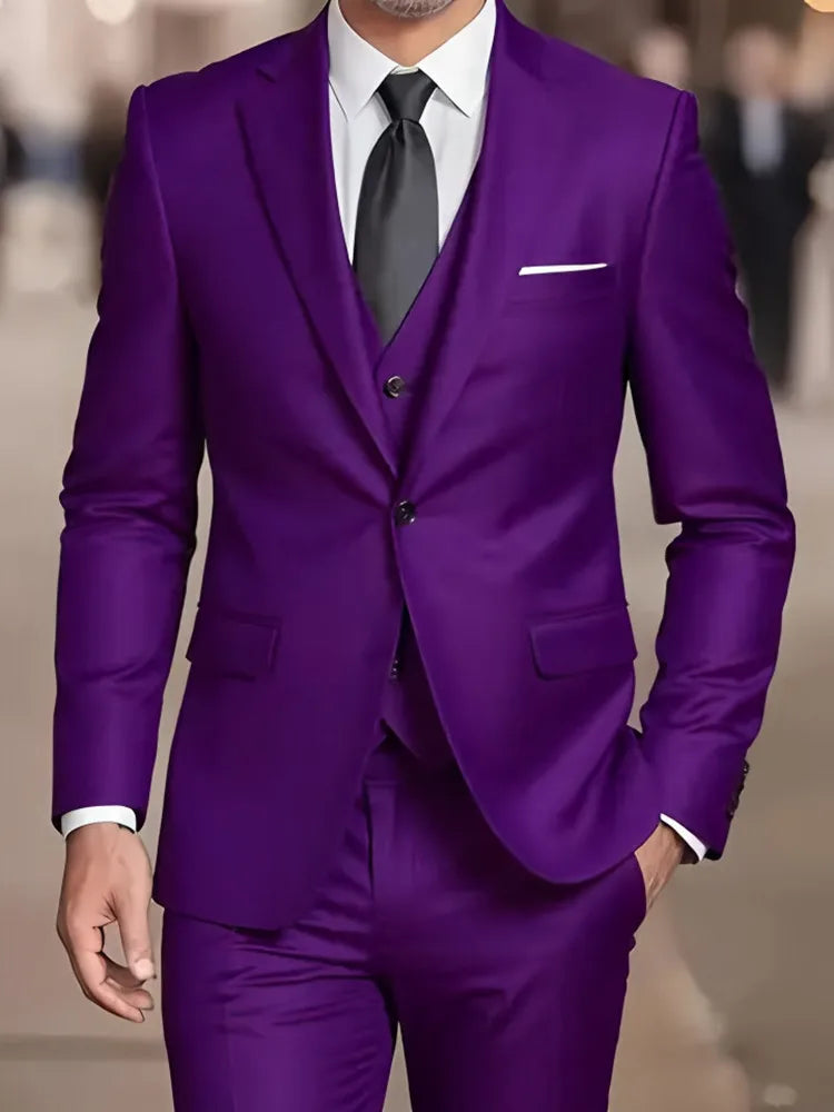 New Beige Suit Men Business Tuxedos Formal 3/2/1 Piece Dress Single Breasted Groom Groomsman Prom Wedding Party