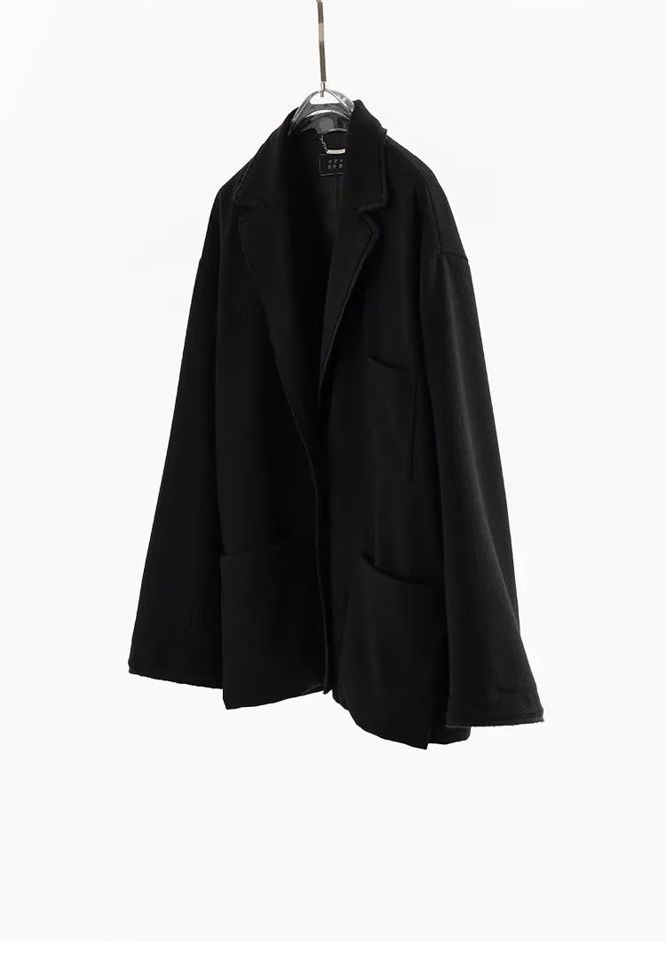 Australian Wool~Woolen Coat, Lightweight Lapel Collar, Straight Silhouette Blazer, Women's New Winter Style