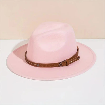 Wool Fedora Hat For Women Men Winter Autumn Fashion Church Jazz Hats Viking British Flat Brim Felt Hat Outdoor Casual Fedoras