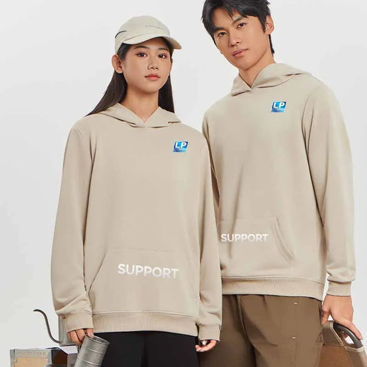 logo2026 Men's Long-Sleeved Hooded Sweatshirt with Personalized Print - Street Style Hoodie for Casual Sportswear