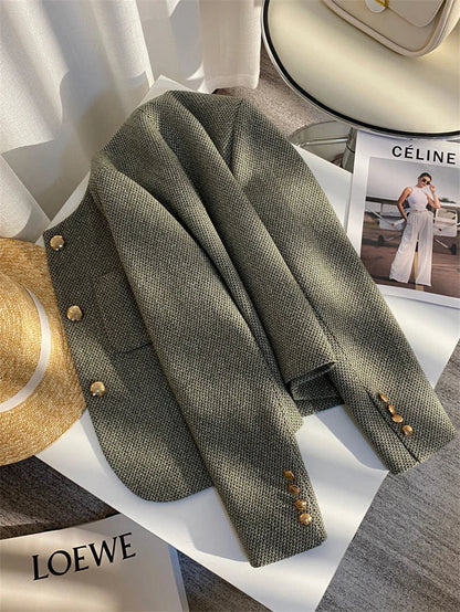 Women's Jacket Spring Autumn 2025 New Leisure Comfortable Women's Suit Coat Versatile Loose Appear Thin Ladies Blazer Outerwear