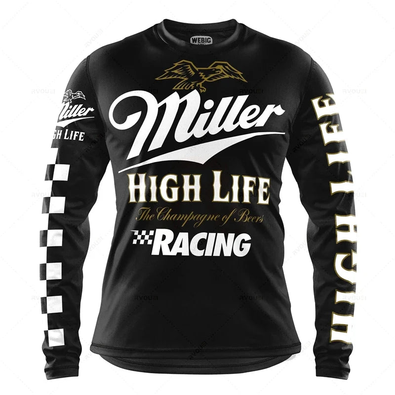 Camping Motorcycle Mountain Bike Team Downhill MTB Jersey Offroad Bicycle Locomotive Shirt Cross Country Fishing Hunting Clothes