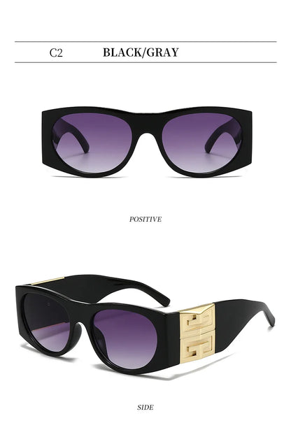 2025 Luxury Designer UV400 Large Frame Sunglasses Women Men New Trendy Sun Glasses Ladies Vintage Cool Gafas De Sol Eyeglasses