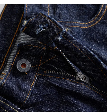 16oz Heavyweight Red Selvedge Denim Jeans for Men High Quality Loose Straight Pants One Wash Autumn Casual 100% Cotton Y2K