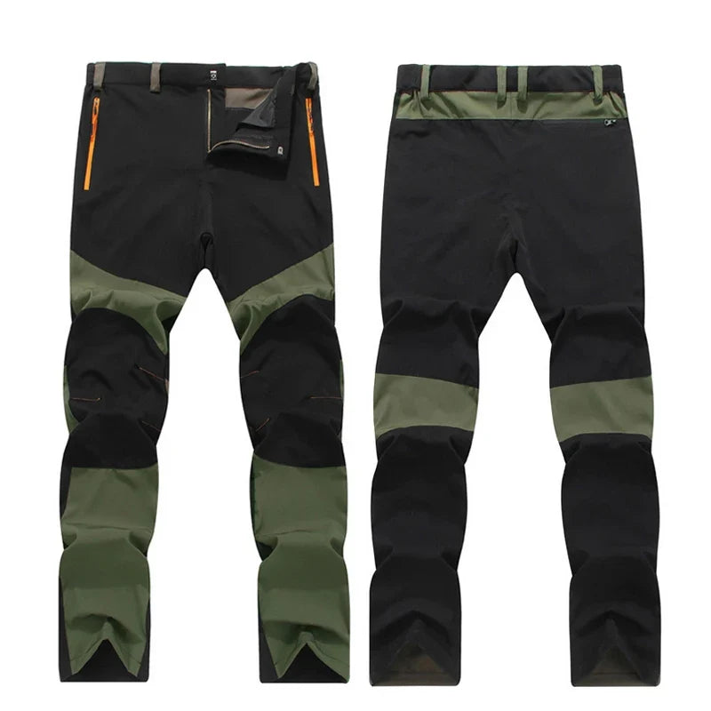 Men's Hiking Pants Outdoor Fishing Water Resistant Lightweight Quick-Dry Athletic Apparel, namely, Pants with Zipper Pocket