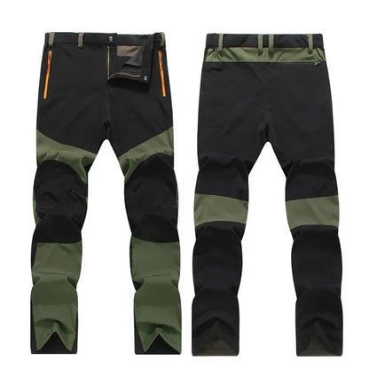 Men's Hiking Pants Outdoor Fishing Water Resistant Lightweight Quick-Dry Athletic Apparel, namely, Pants with Zipper Pocket