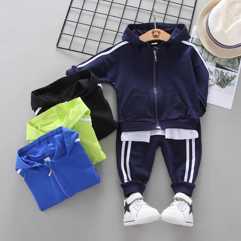 New Spring Autumn Baby Boys Clothes Children Girls Sports Hooded Jacket Pants 2Pcs/Sets Toddler Casual Costume Kids Tracksuits