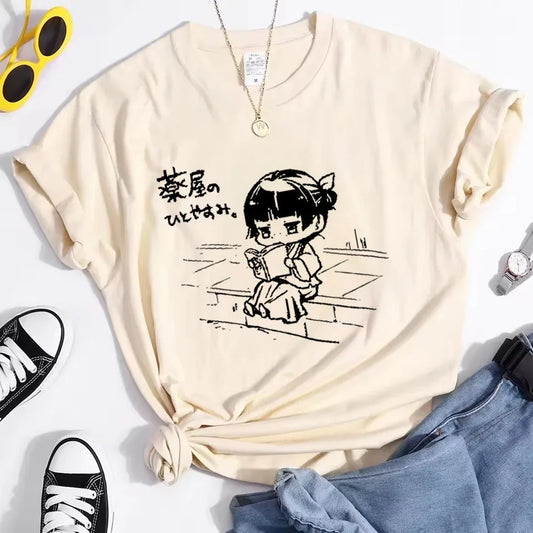 Apothecary Diaries top tees female anime harajuku  Comfortable Punk t shirt Classic hip hop Retro women aesthetic streetwear