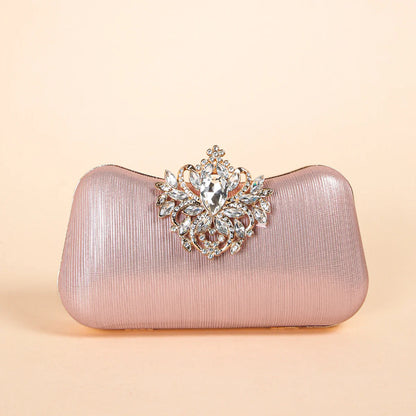 Luxury Rhinestone Evening Bag For Carnaval, Shiny Wedding Dress Purses,  Glamorous,Elegant,Exquisite Small Rhinestone Decor Boxy